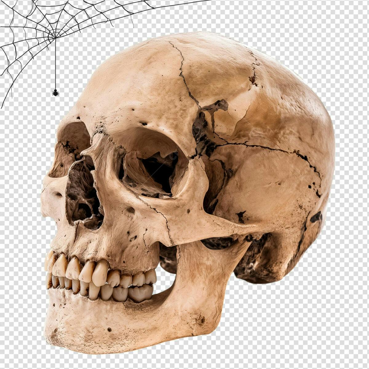Imagem Cabeça de Caveira para Dia das Bruxas PSD Editável