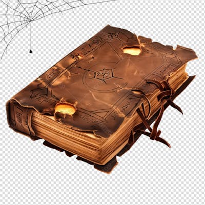 Livro De Magia Para Halloween Isolado Em Um Fundo Transparente
