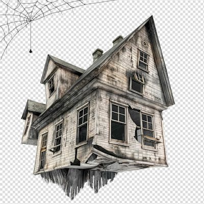 Casa Assombrada Para Halloween Isolado Sobre Um Fundo Transparente