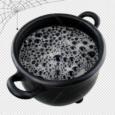 Caldeirão De Bruxa Para Halloween Isolado Sobre Um Fundo Transparente