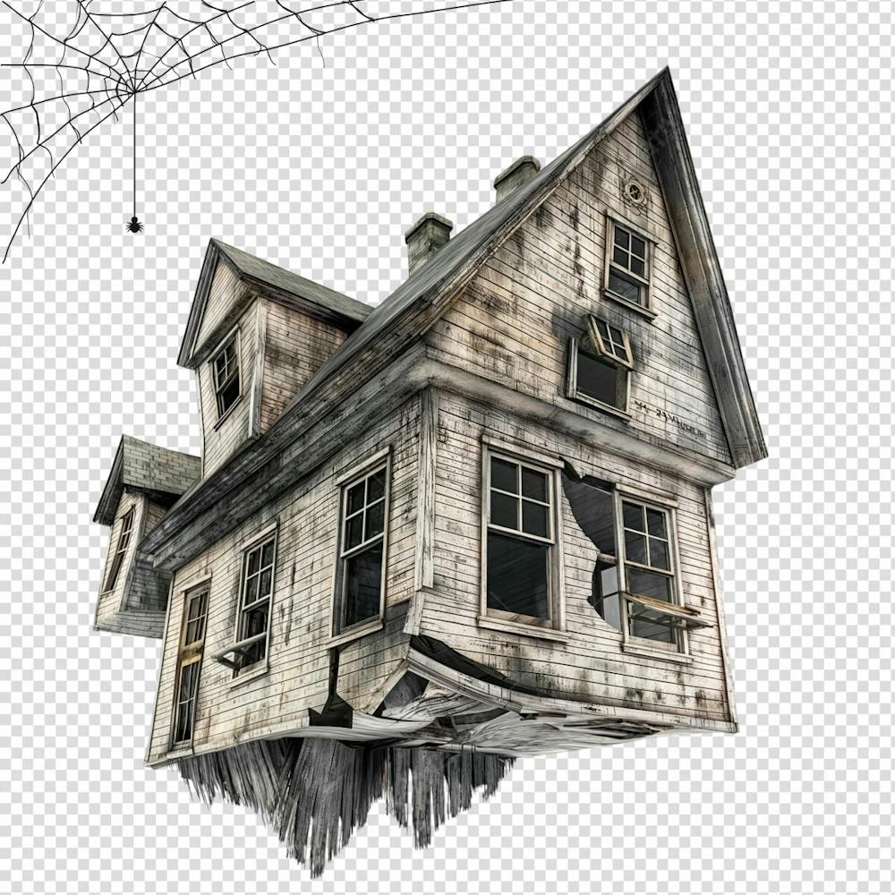 Casa Assombrada Para Halloween Isolado Sobre Um Fundo Transparente