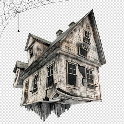 Casa Assombrada para Halloween PSD Editável