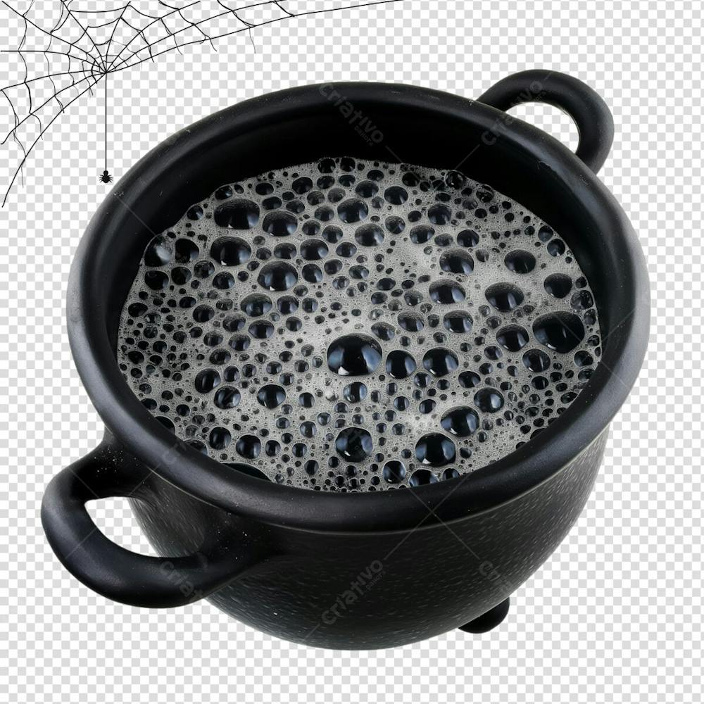 Caldeirão De Bruxa Para Halloween Isolado Sobre Um Fundo Transparente