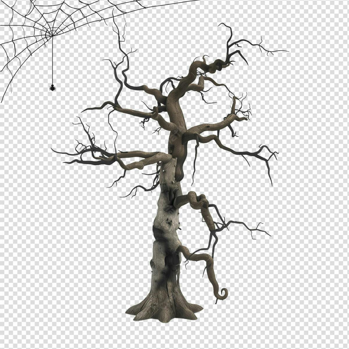 Árvore Seca para Design de Halloween PSD Editável
