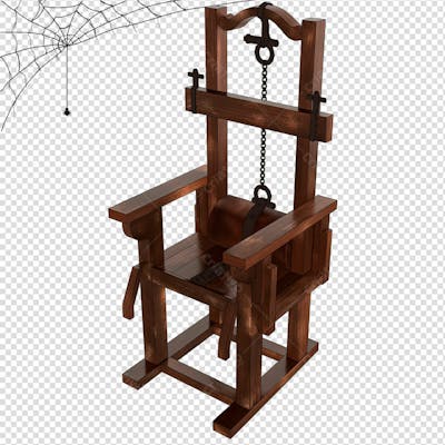 Cadeira De Choque Para Halloween Isolado Em Um Fundo Transparente