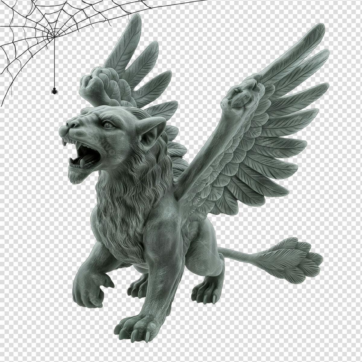 Psd de Grifo Verde para Design de Halloween