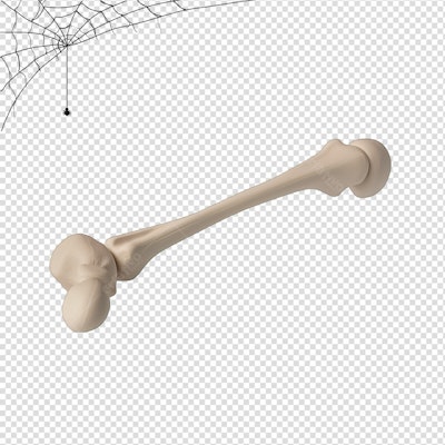 Elemento de Osso para Design de Halloween PSD Editável