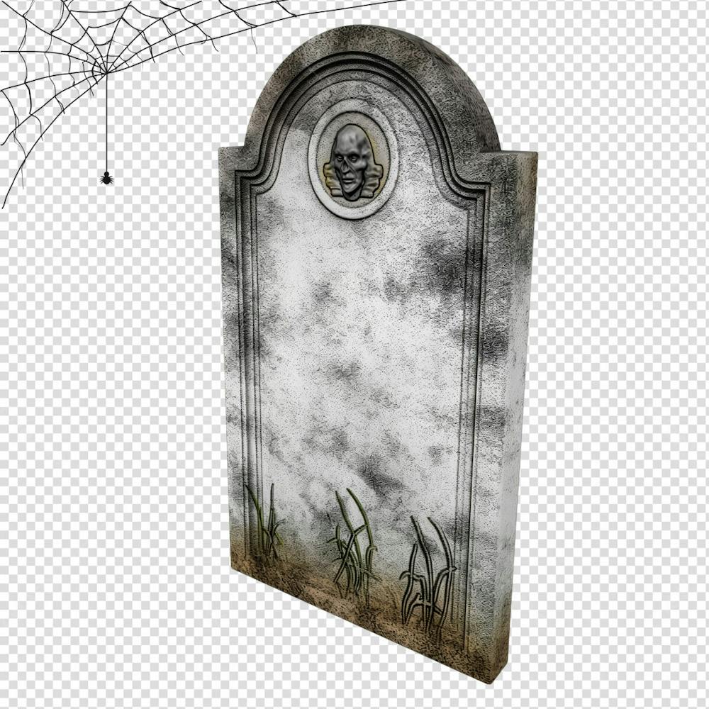 Túmulo De Cemitério Para Halloween Isolado Em Um Fundo Transparente