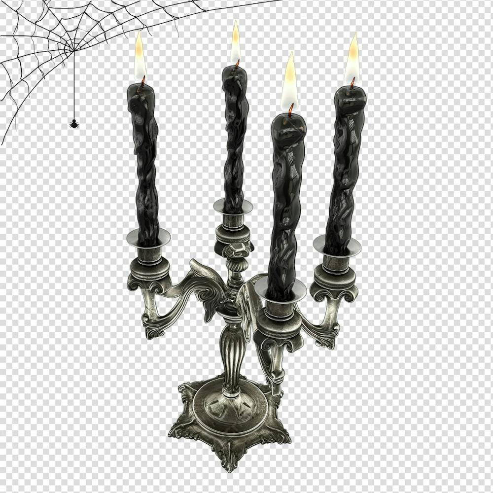 Vela De Halloween Para Halloween Isolado Em Um Fundo Transparente