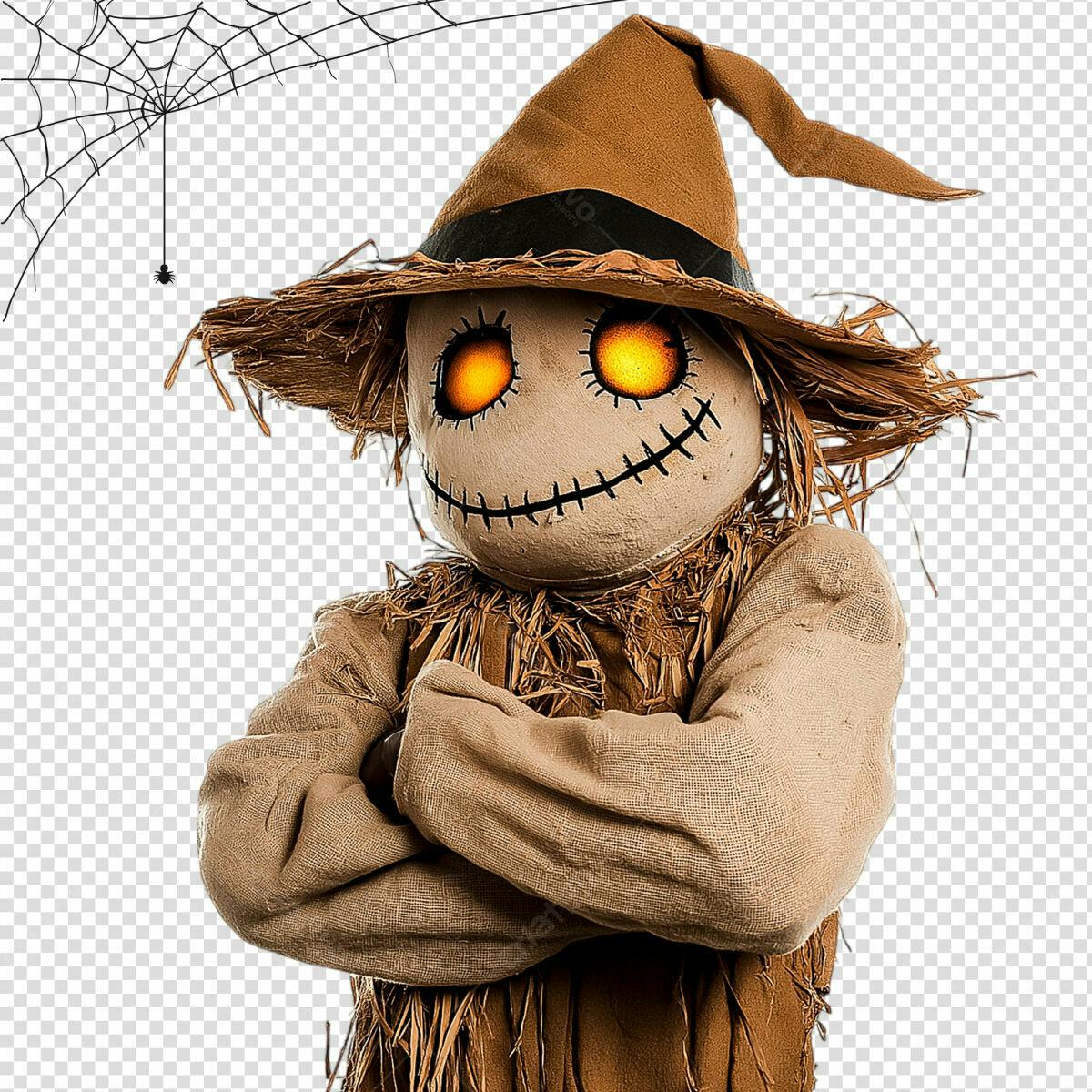 Imagem Espantalho Halloween PSD Editável