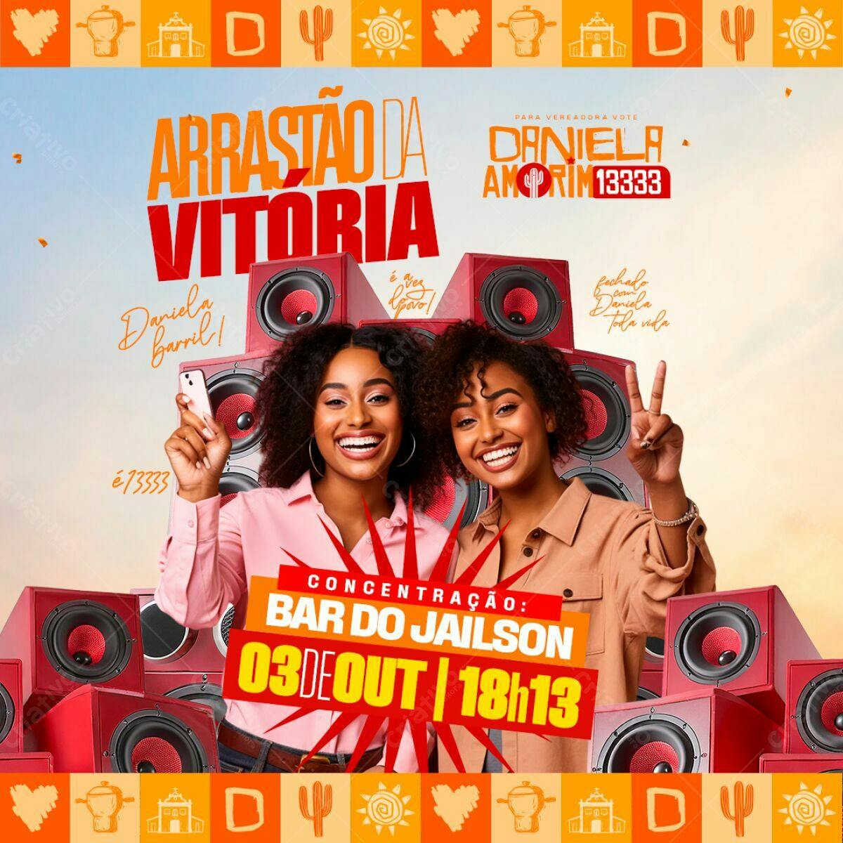 Flyer Arrastão da Vitória PSD Editável