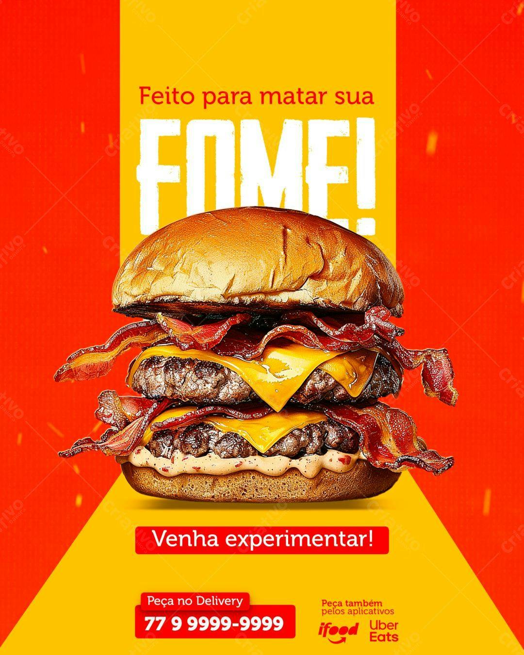 Flyer para Lanchonete PSD Editável