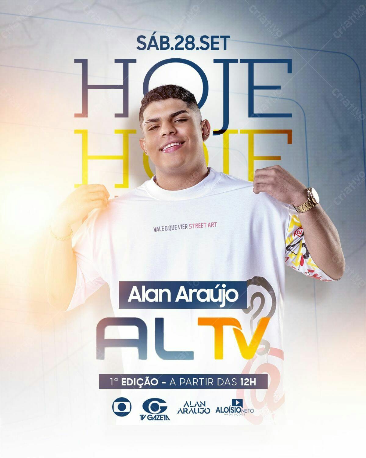 Flyer para Evento Alan Araújo ALTV PSD Editável