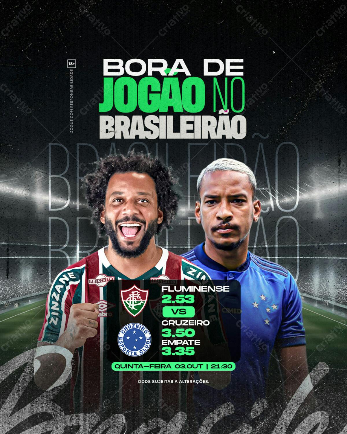 Flyer Jogo de Futebol Brasileirão PSD Editável