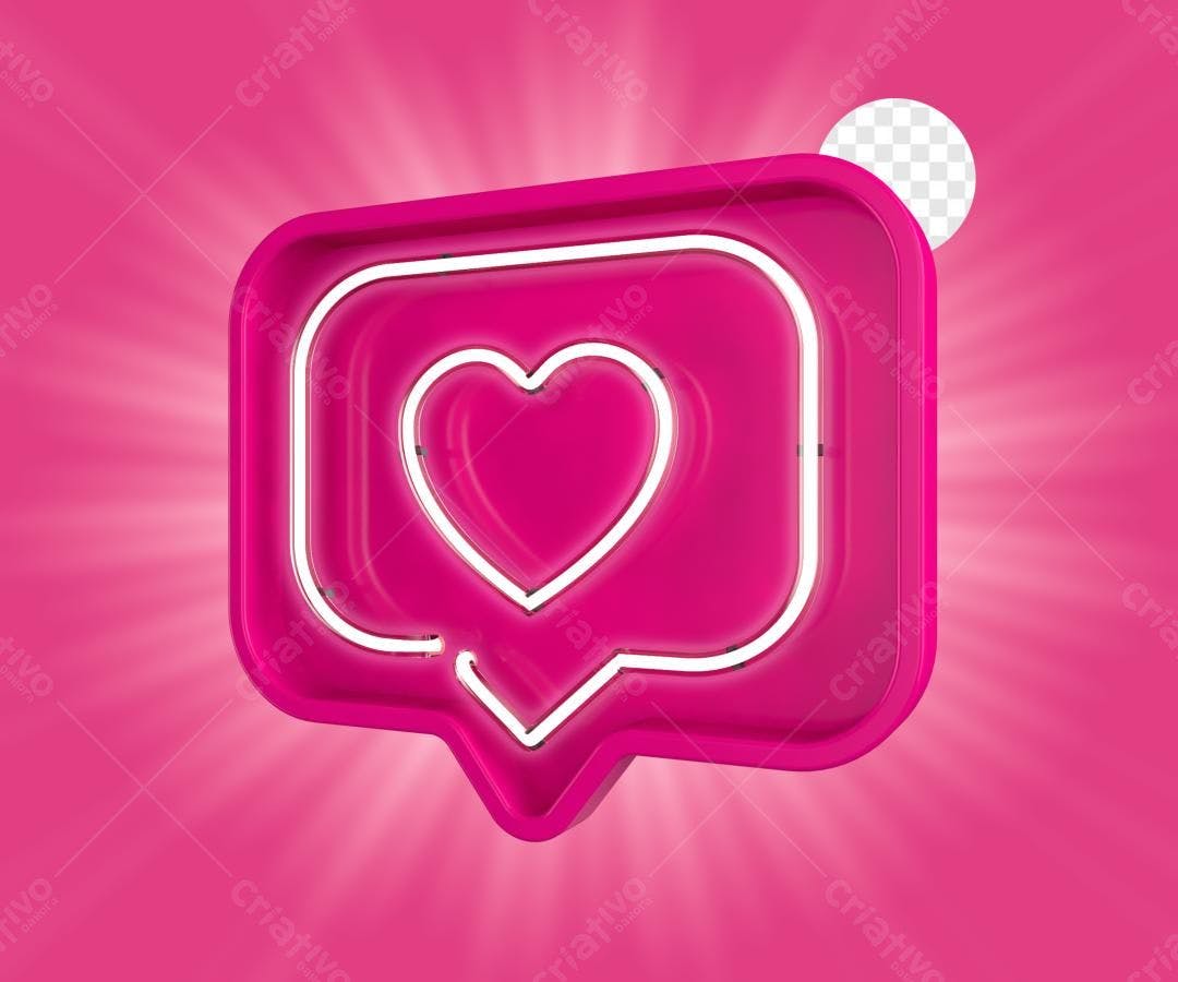 Ícone de Redes Sociais Rosa PSD Editável