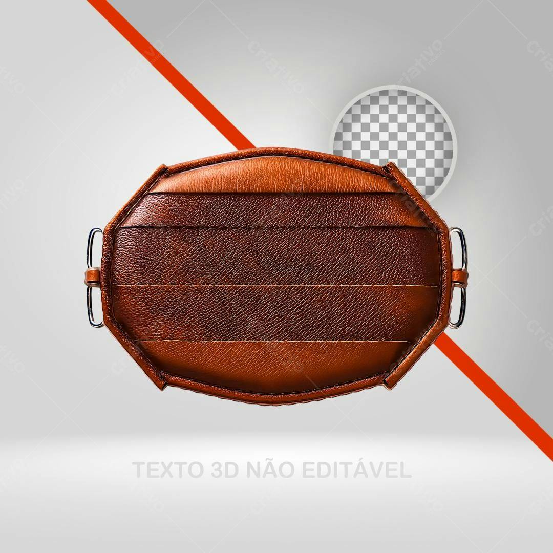Mockup de Bolsa Marrom em Couro PNG com fundo transparente