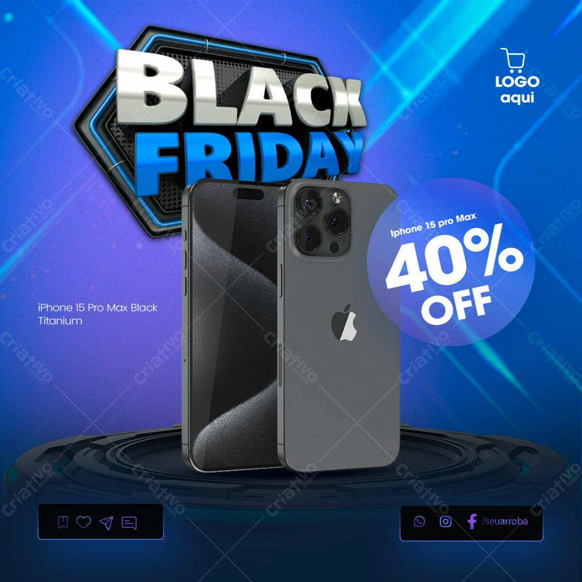 Banner Black Friday iPhone PSD Editável