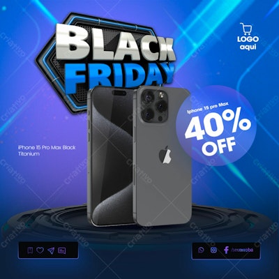 Banner Black Friday iPhone PSD Editável