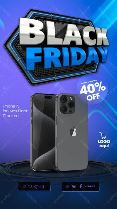 Flyer Black Friday PSD Editável