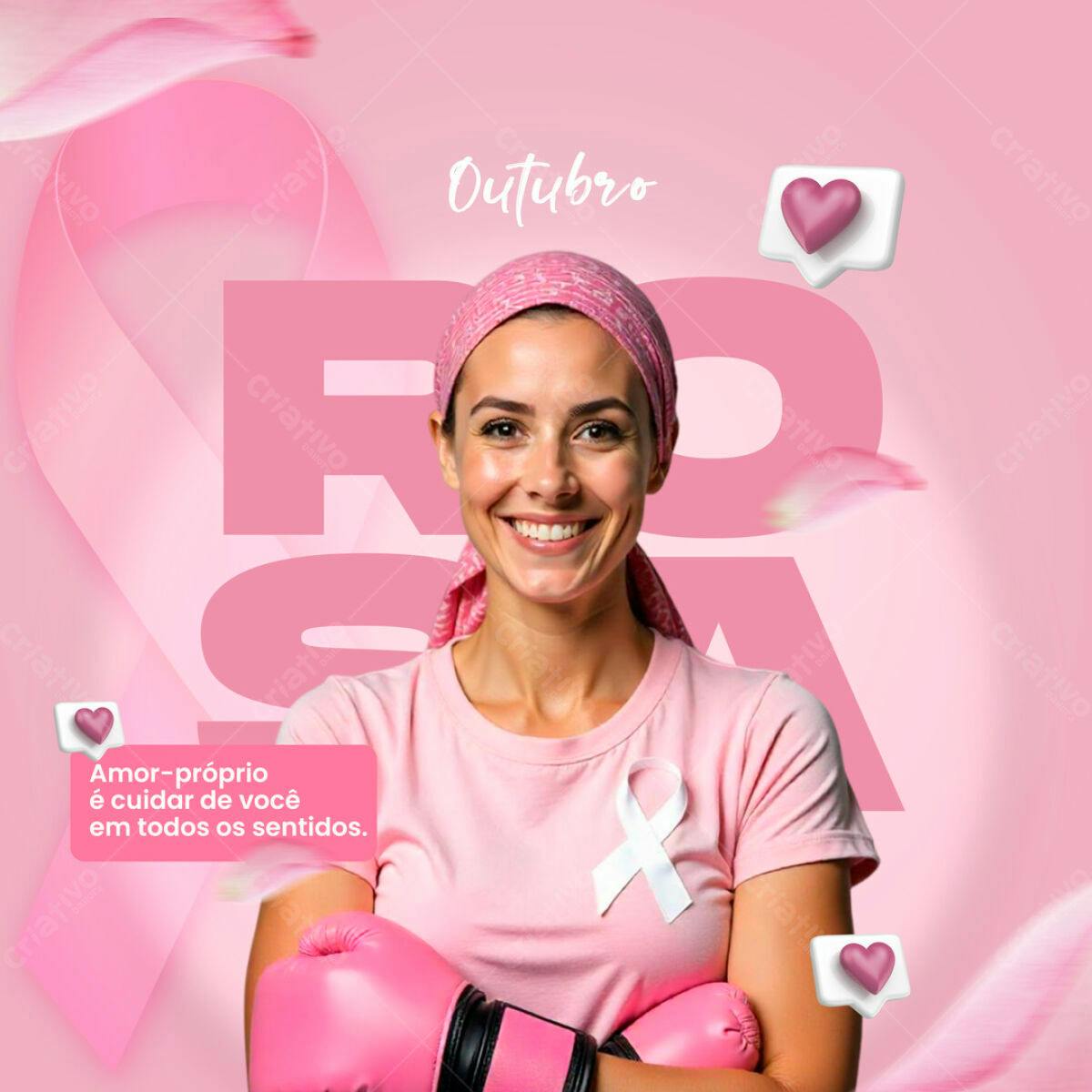 Post para Outubro Rosa PSD Editável