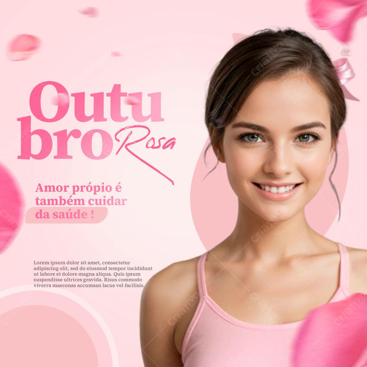 Postagem Outubro Rosa PSD Editável