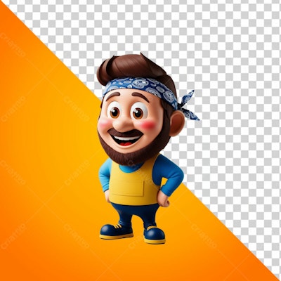 Personagem Cartoon para Avatar PSD Editável