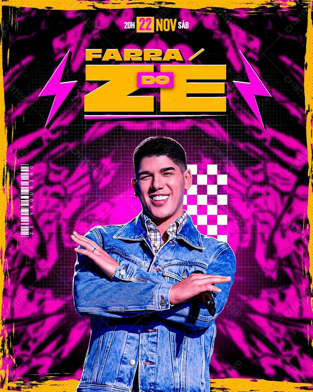 Flyer Artista Farra Do Ze