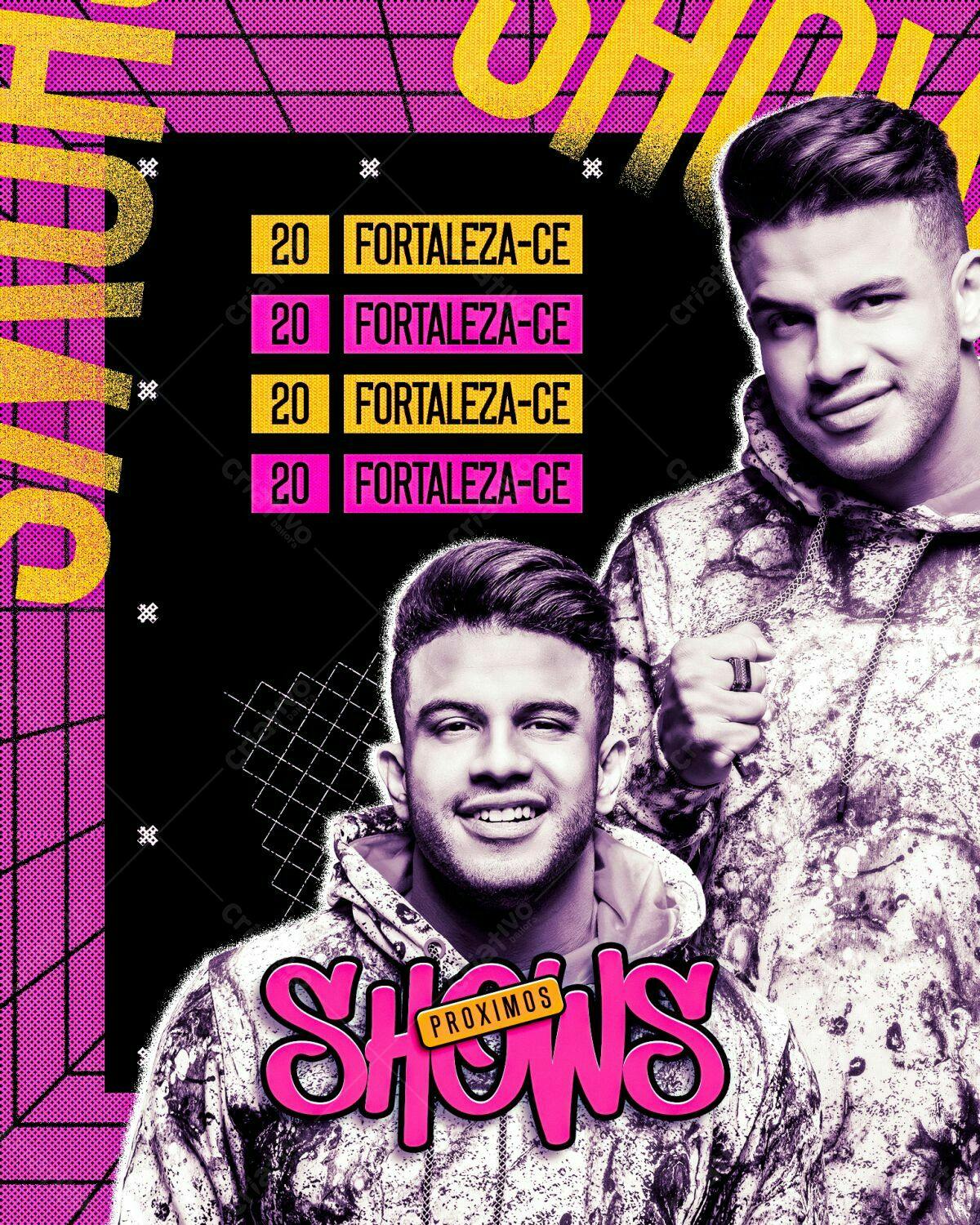 Flyer Shows Fortaleza PSD Editável