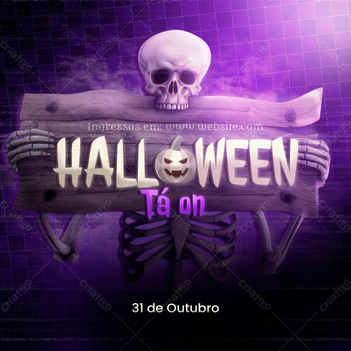 Flyer de Halloween PSD Editável
