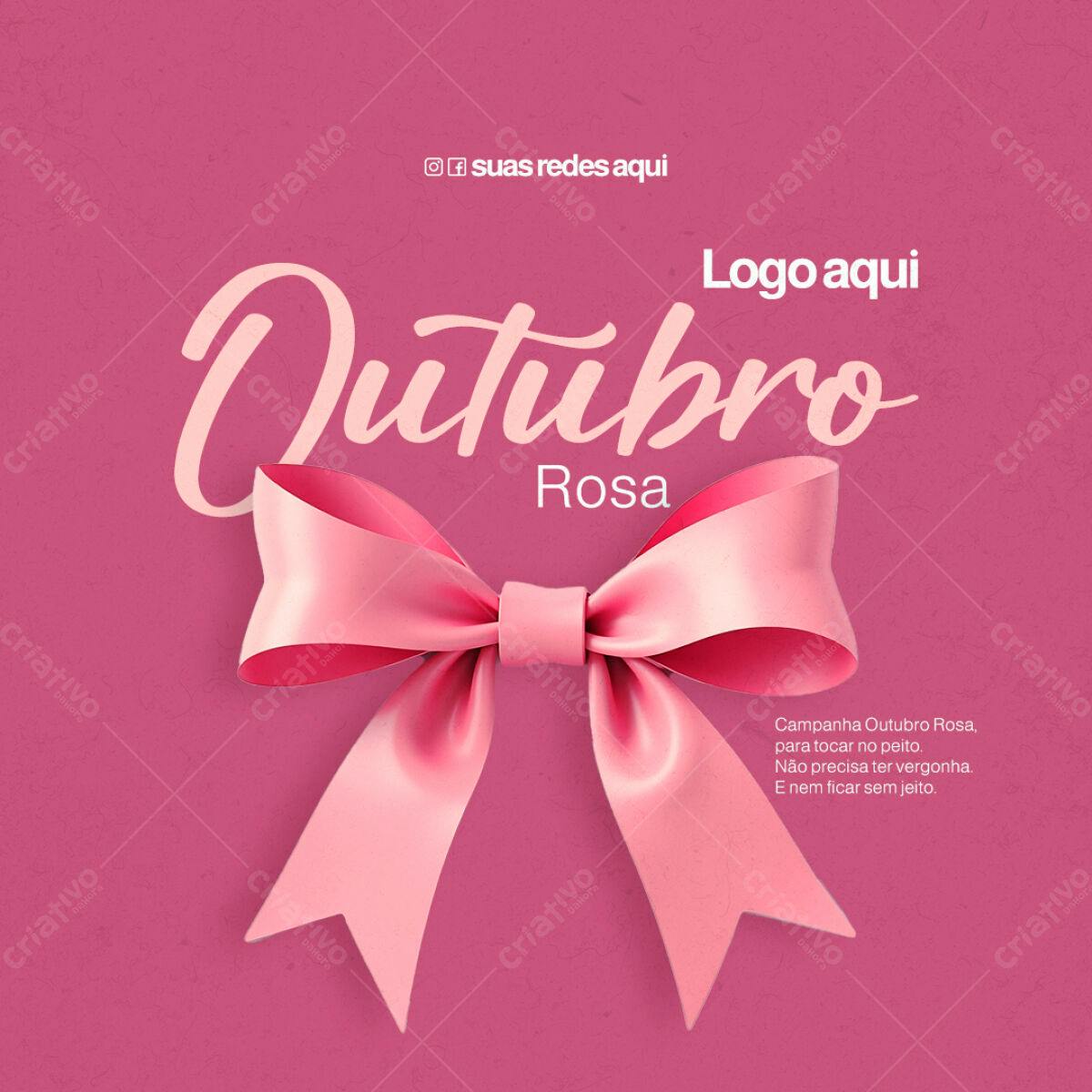 Post para Outubro Rosa PSD Editável