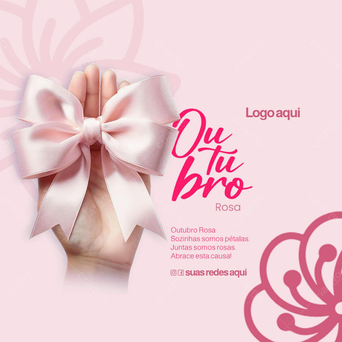 Post para Outubro Rosa PSD Editável