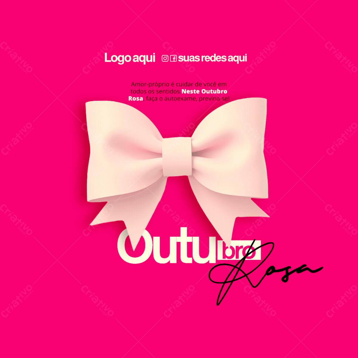 Postagem Outubro Rosa PSD Editável