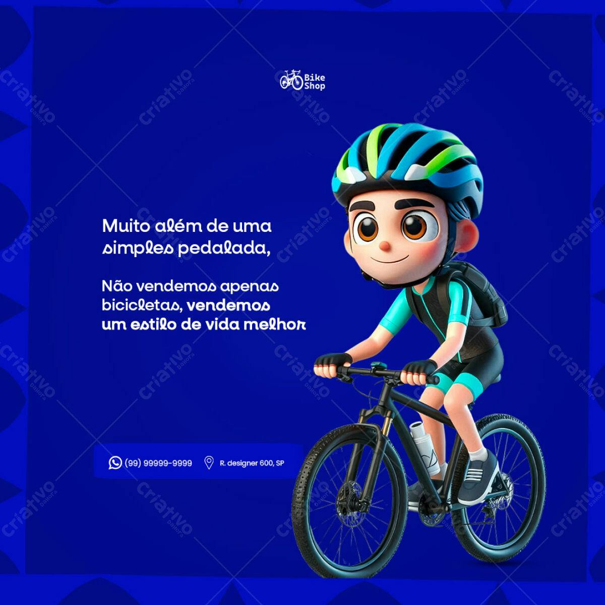 Post para Redes Sociais Bike Shop PSD Editável