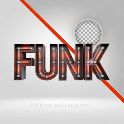 Texto 3D Funk Led Letras 3D Baile Fluxo