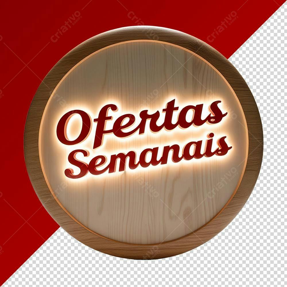 Selo Ofertas Semanais PNG com fundo transparente