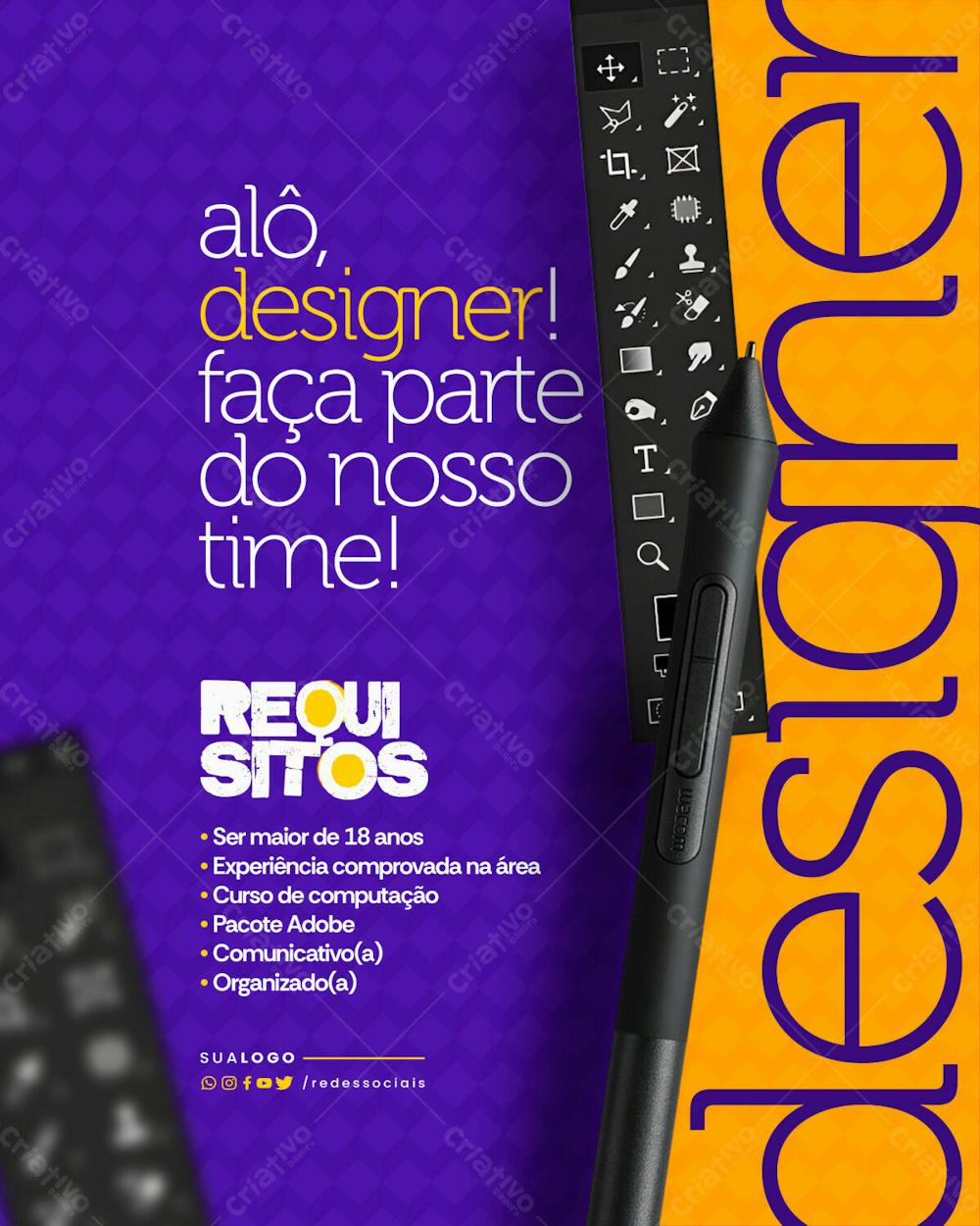 Social Media Temos Vaga Alô Designer