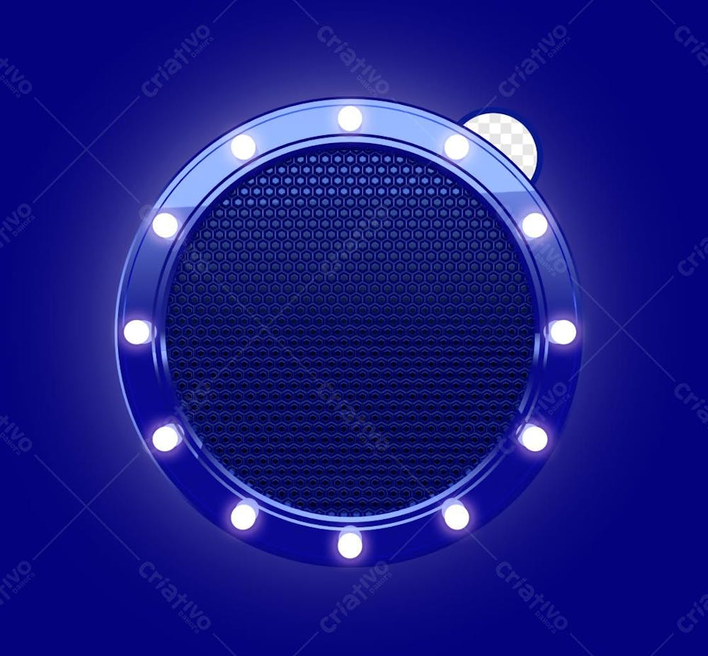 Circulo Redondo Com Luz Azul