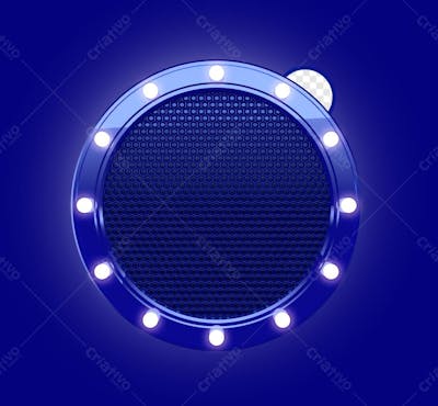 Circulo Redondo Com Luz Azul