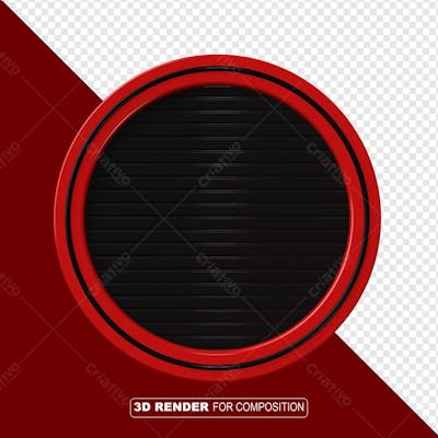 Circulo Redondo Para Composição Vermelho
