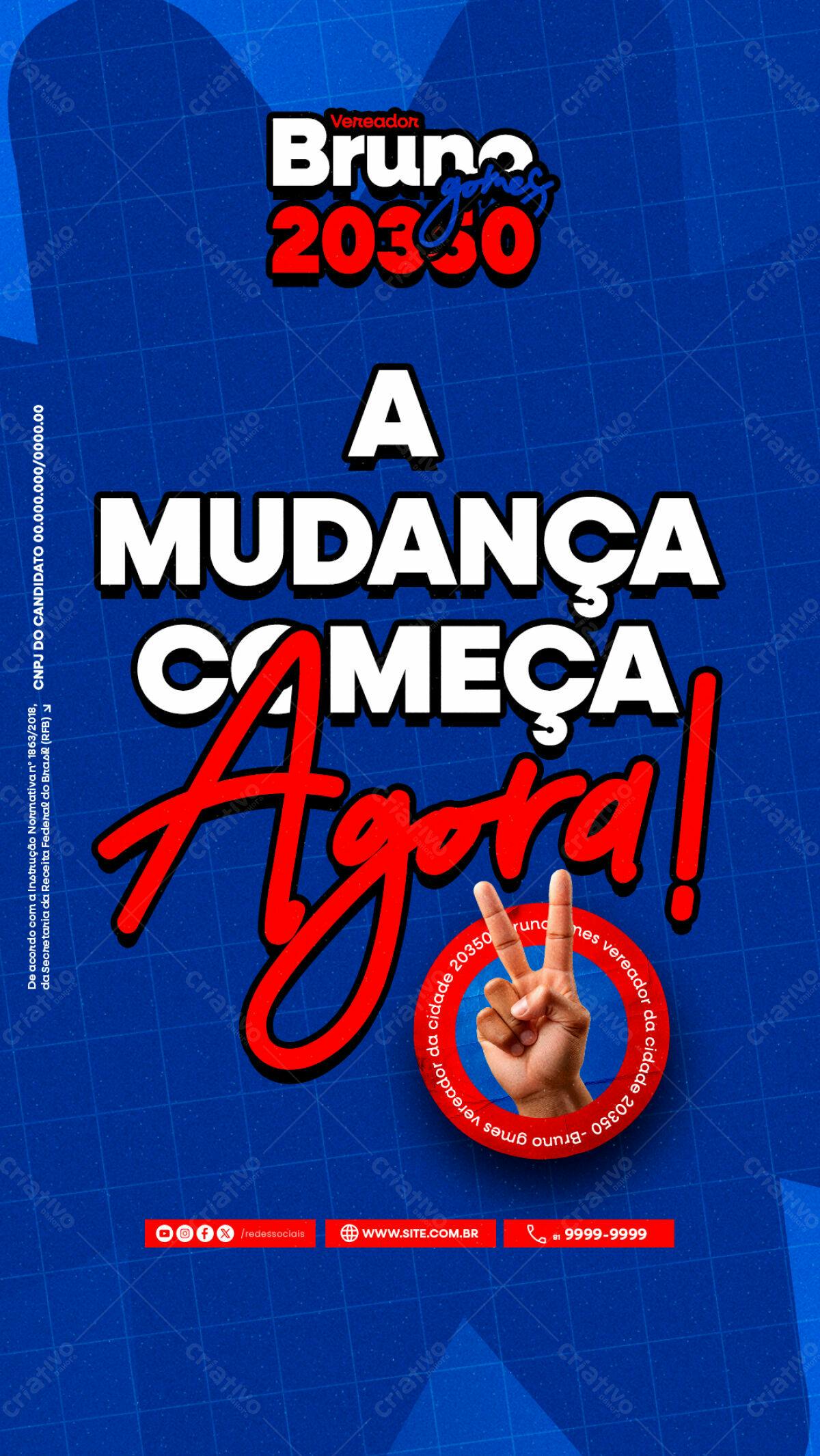 Flyer Campanha Política PSD Editável