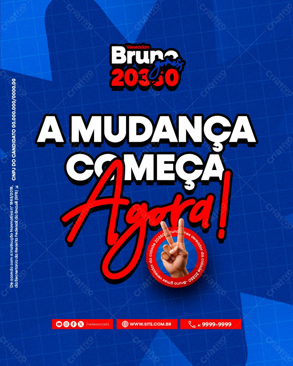 Flyer de Campanha Política PSD Editável