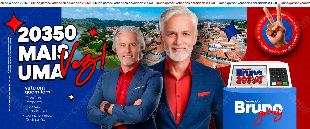 PSD para Campanha Política Eleições 2024 PSD Editável