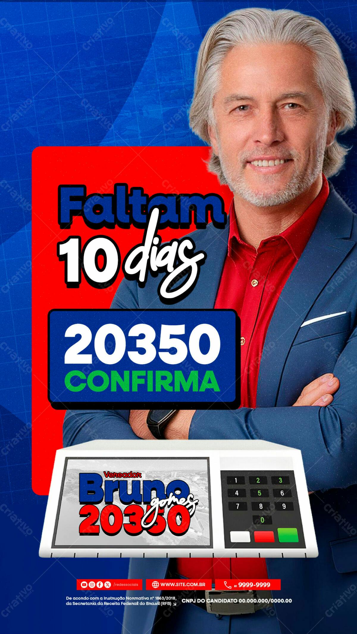 Flyer Eleições 2024 PSD Editável