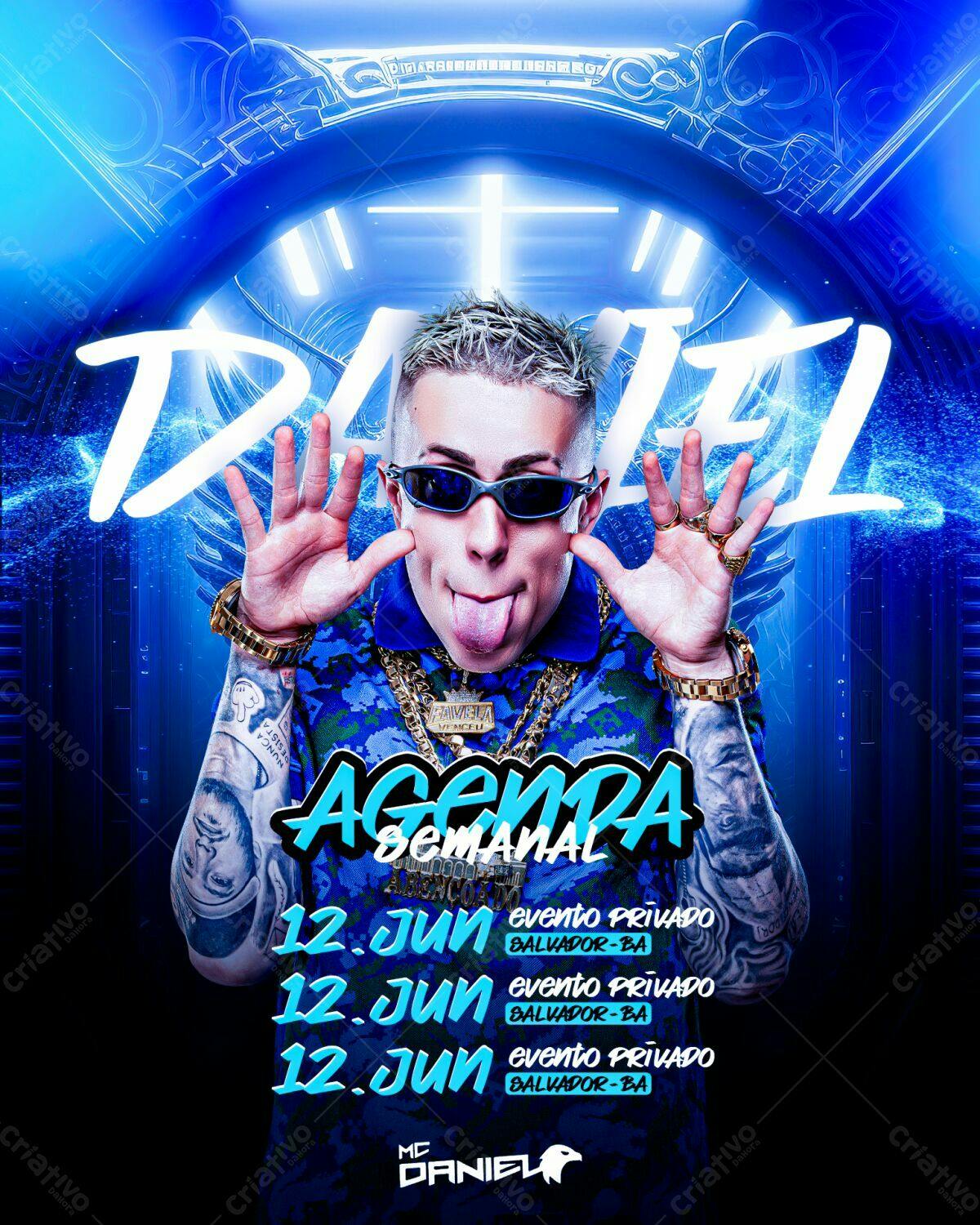 Flyer para Evento Musical de MC Daniel PSD Editável
