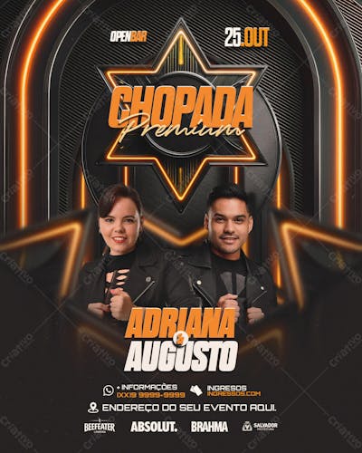 Flyer Evento Chopada Premium Feed