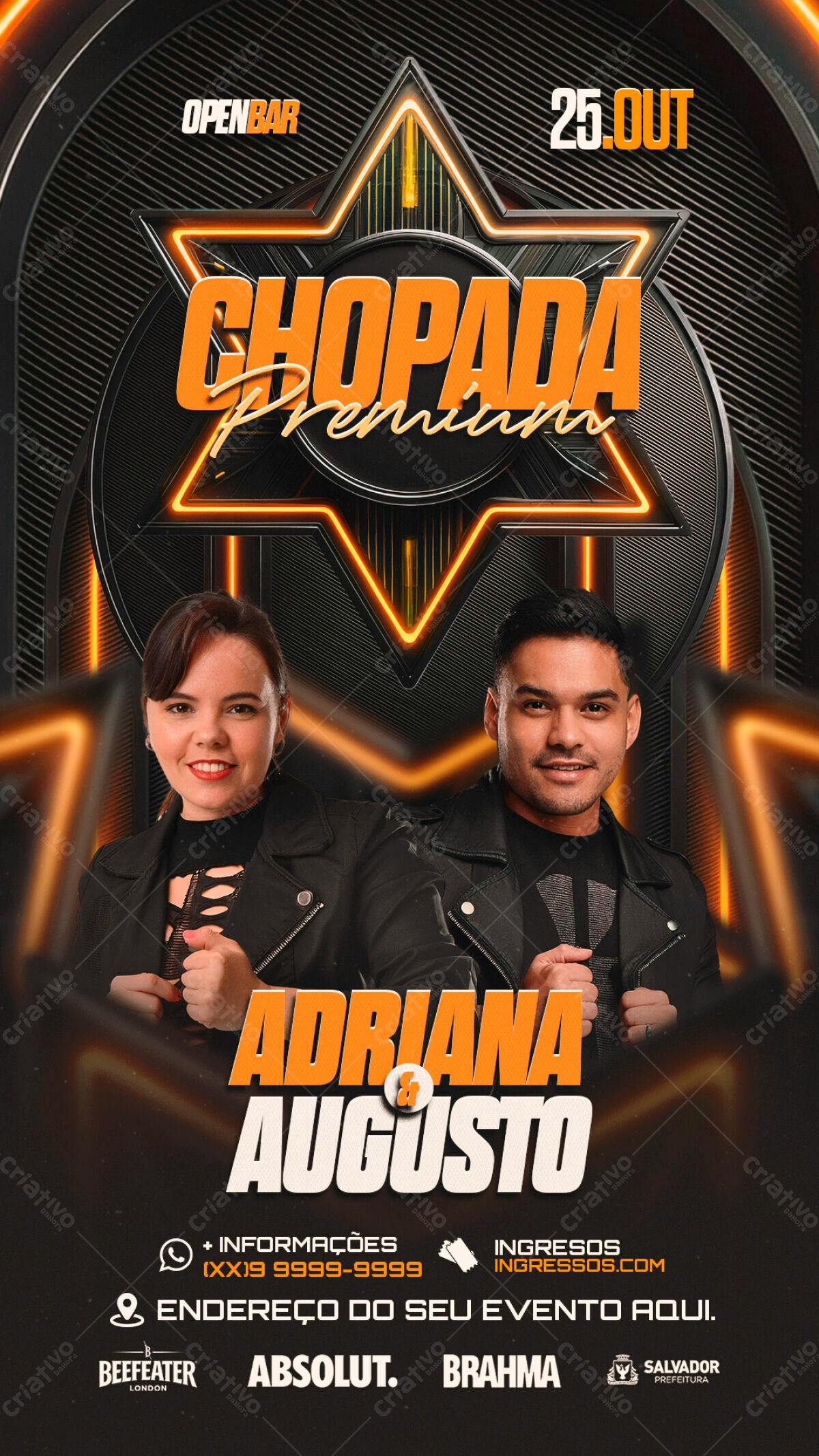 Flyer Choppada Premium PSD Editável