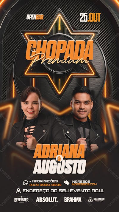 Flyer Evento Chopada Premium Story