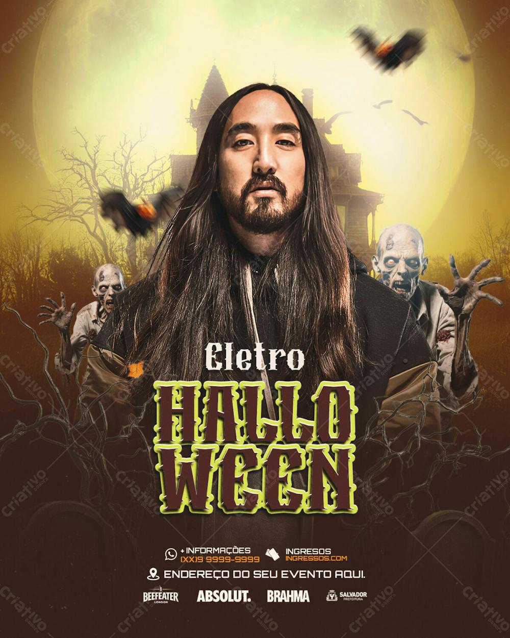 Flyer Evento Eletro Halloween