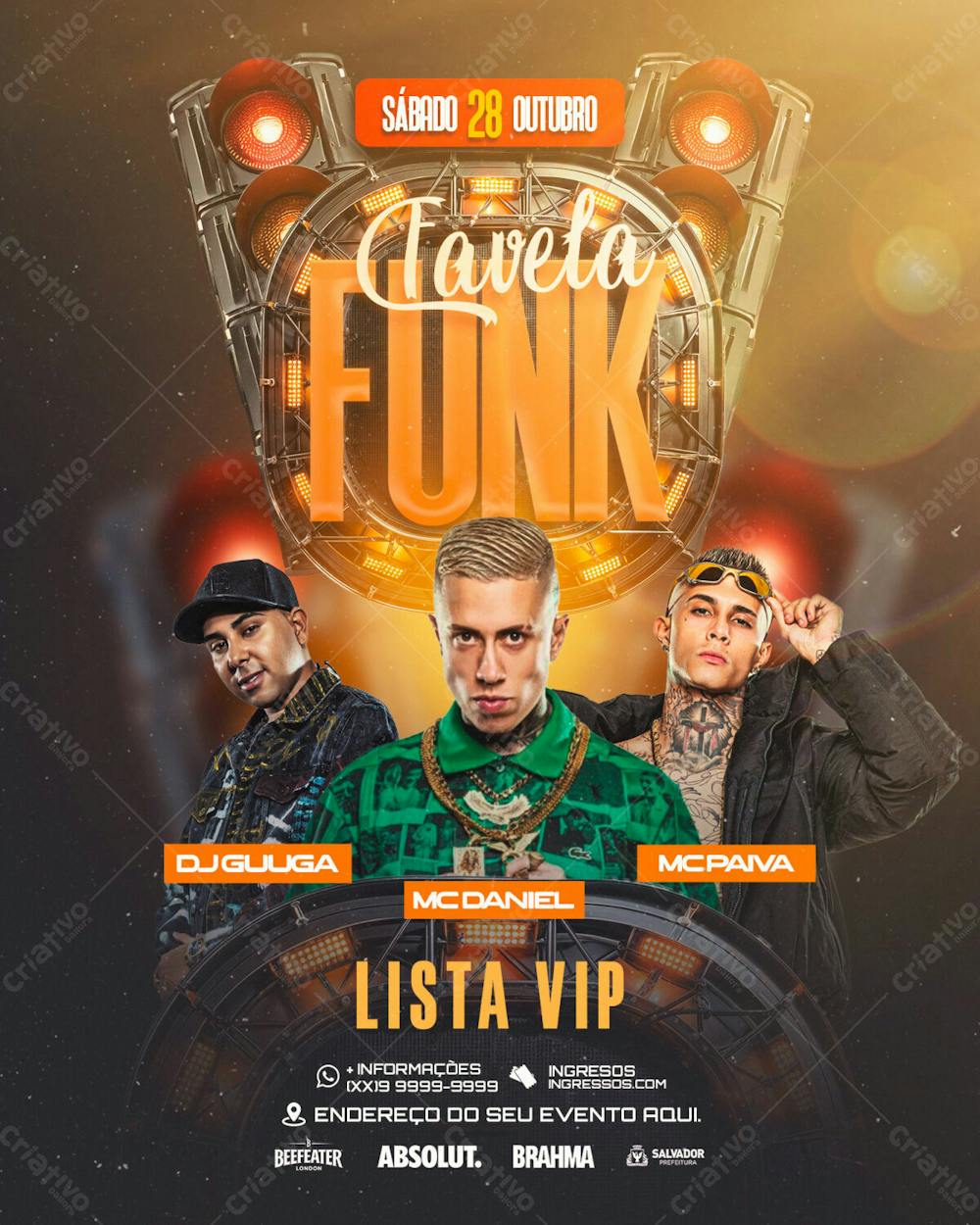 Flyer Evento Favela Funk