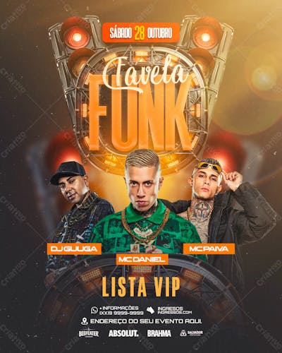 Flyer Evento Favela Funk